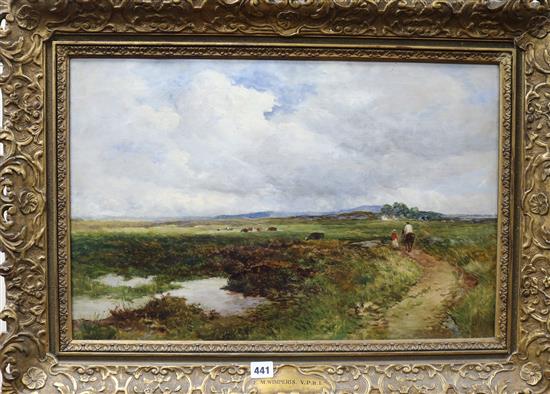 Edmund Morison Wimperis (1835-1900), Moorland landscape, oil on canvas